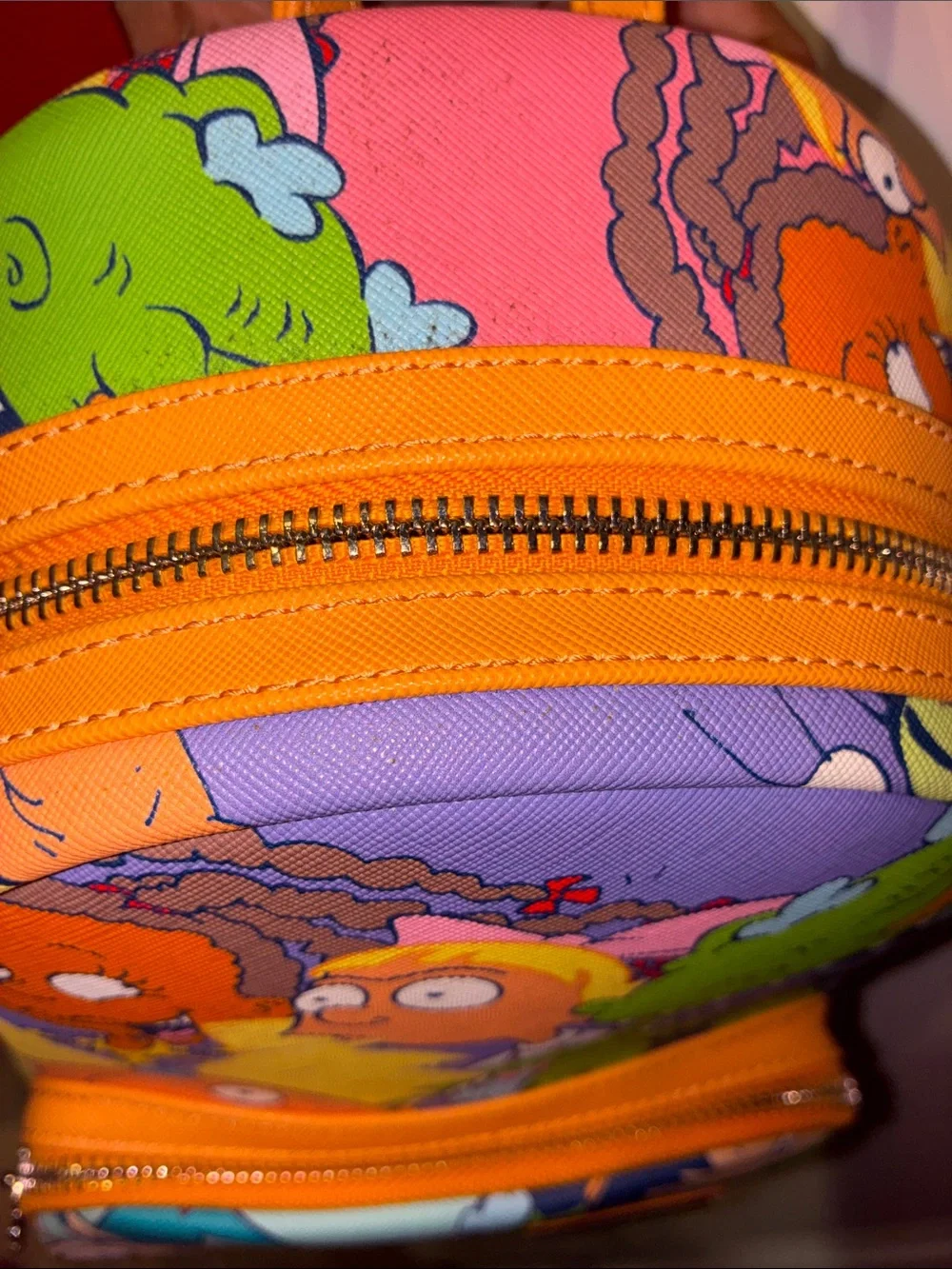 Loungefly Rugrats Multi-Color Kids Mini Backpack - Green, Purple, Orange, Blue